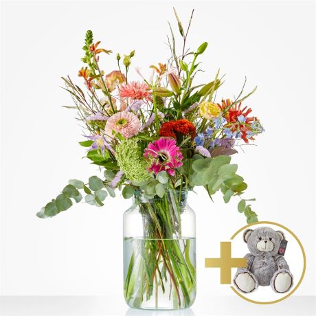 Boeket Sfeervol (met knuffel)