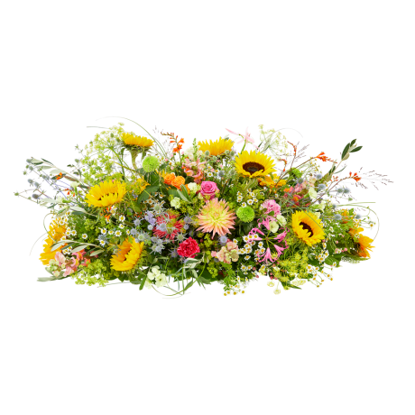 Rouwwerk Zonneschijn - Halve kistbedekking