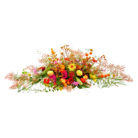 Rouwwerk Warme bes - Hele kistbedekking