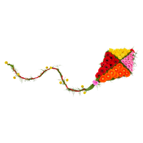 Rouwwerk Boven de wolken - Vliegervorm