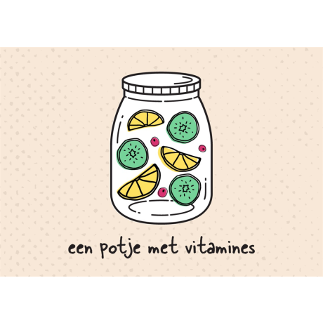Potje met vitamines