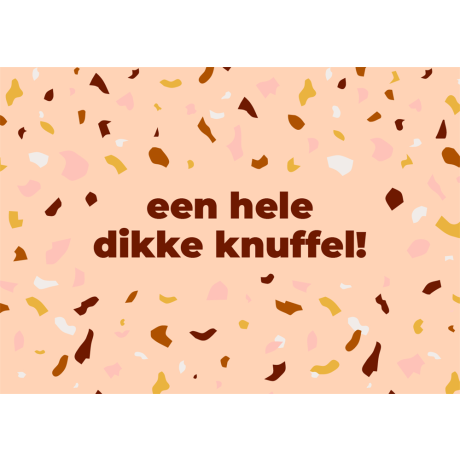Confetti wenskaart knuffel