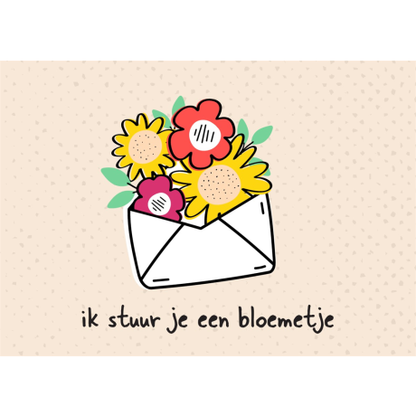 Envelopje met bloemen