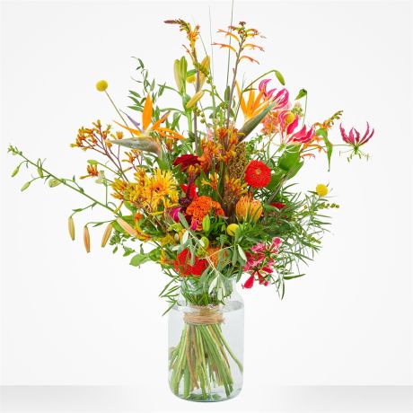 Rouwwerk Exotische tuin - Rouwboeket