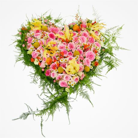 Rouwwerk Rozengeur - Hartvorm