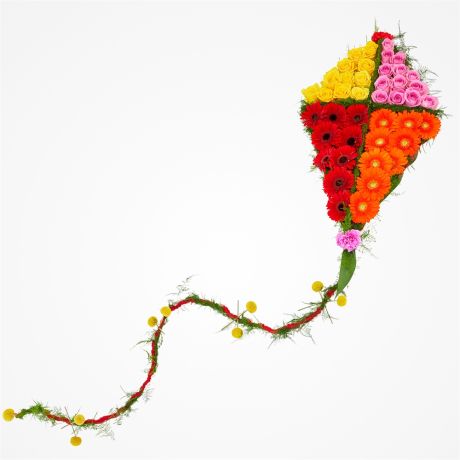 Rouwwerk Boven de wolken - Vliegervorm