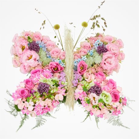 Rouwwerk Weggevlogen - Vlindervorm