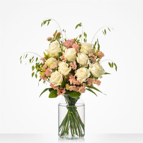 Witte rozen boeket
